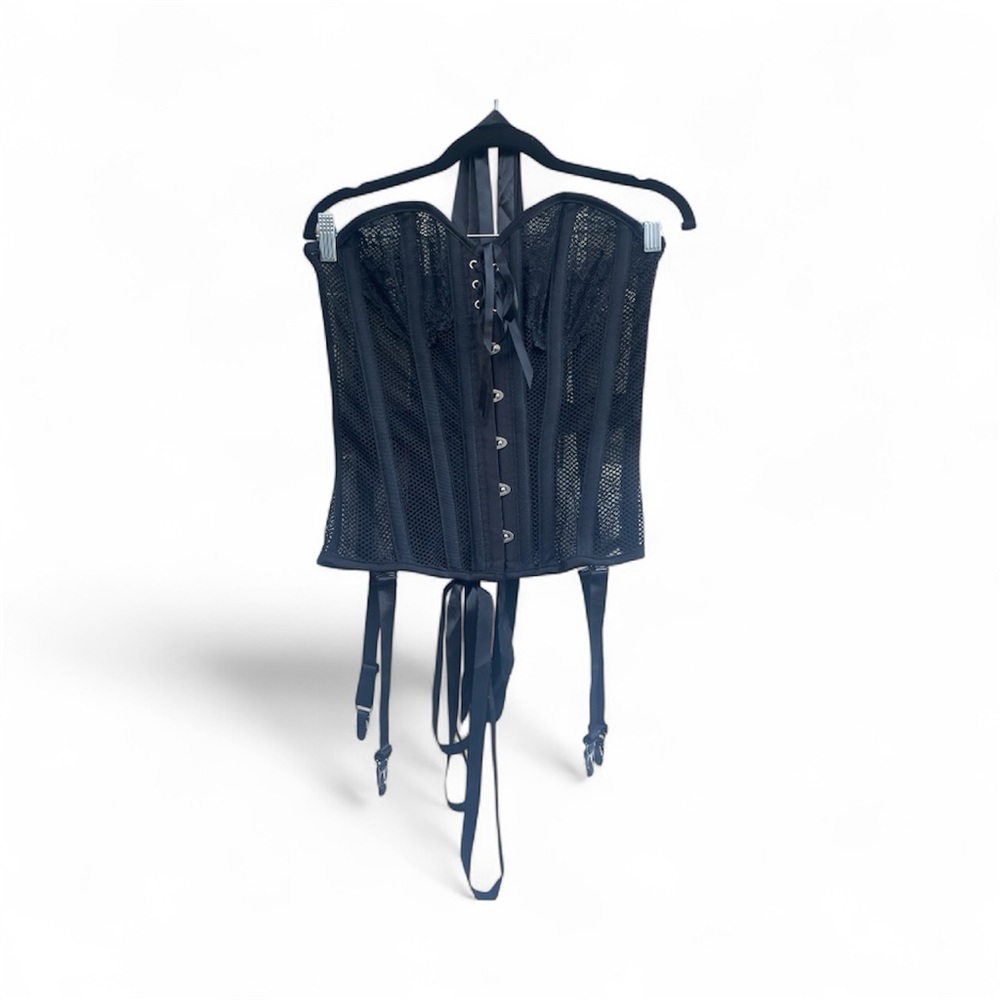 Shirley of Hollywood Black Mesh Corset